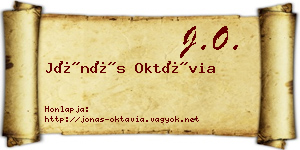 Jónás Oktávia névjegykártya