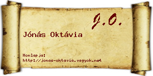 Jónás Oktávia névjegykártya